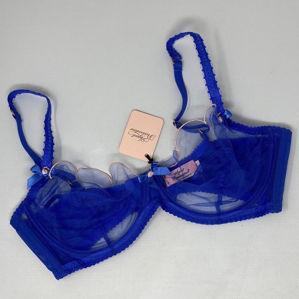 Agent Provocateur Lorna Blue Peach Bra NWT
